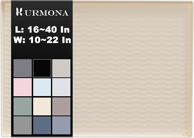 URMONA 22'' x 14'' Waterproof Silicone Under Sink Mat Cabinet and Counter by URMONA