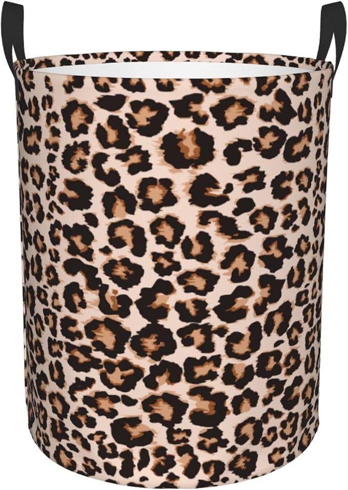Cheetah Leopard Print Animal Skin Laundry Hamper Bag - Image 9
