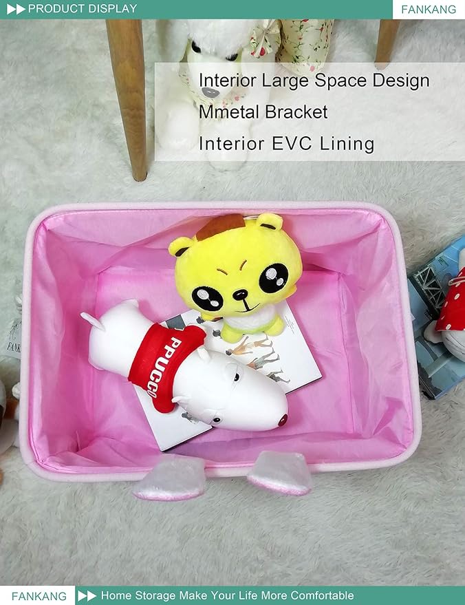 FANKANG Rectangular Fabric Storage Bin Box Laundry Basket - Image 6