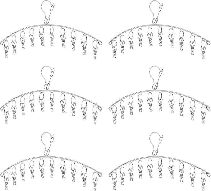 Seropy Clothes Hanger with 10 Clips Laundry Drying Rack 6 Pack, Clothes Drying by SeropyDirect