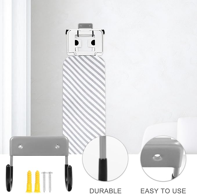 Ironing Board Wall Mount Holder Metal Hanging Rack Iron Holder - Image 4