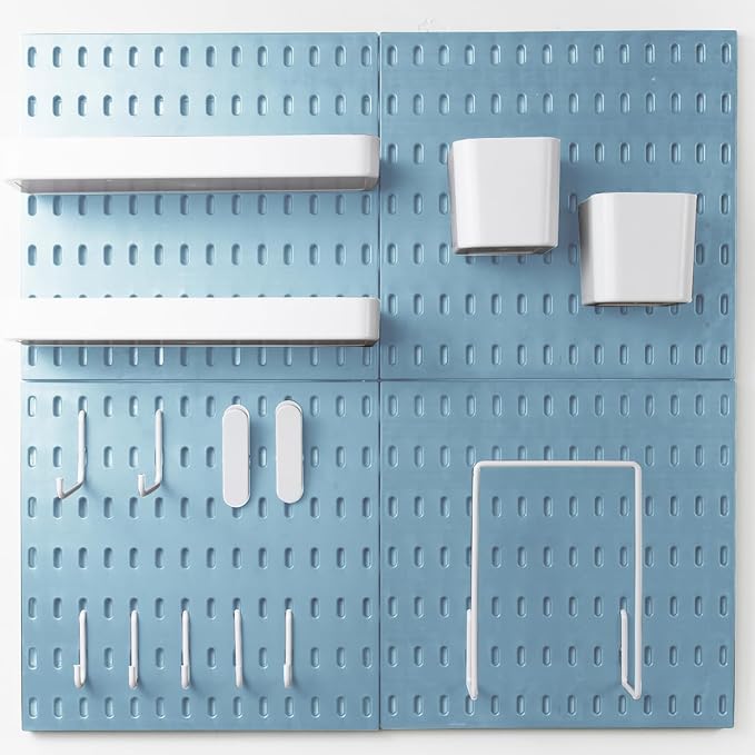 8-Pack 22"x44" Plastic Pegboard Panels Durable Modular Organizer Boards - Image 7