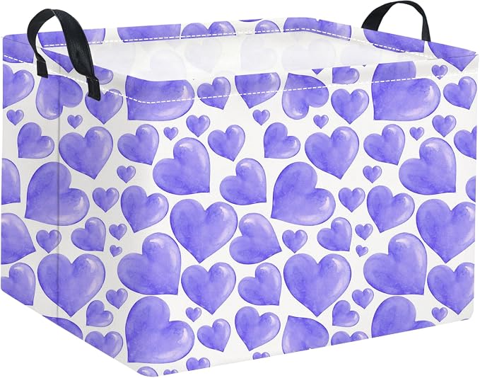 HIYAGON Rectangular Valentines Basket Fabric Storage Bin Storage Boxes by HIYAGON