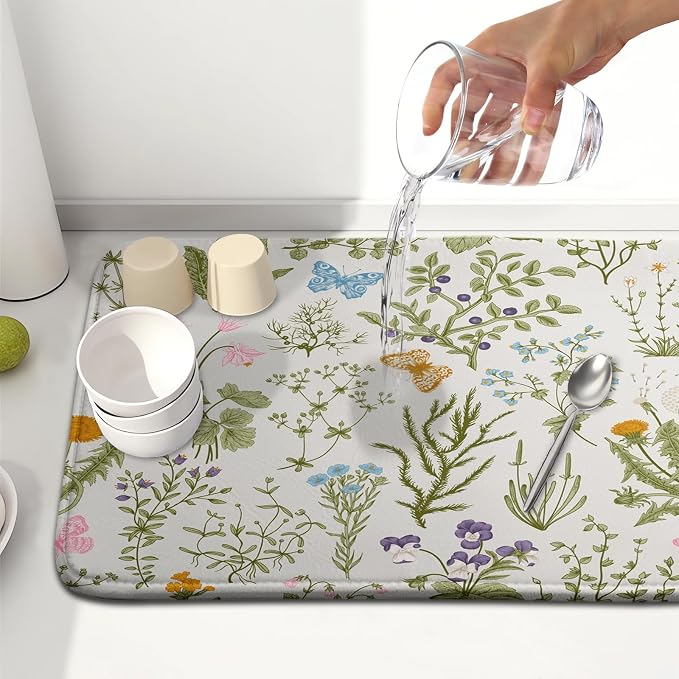 Kawani Wild Flowers Plant Dish Drying Mats - Image 6