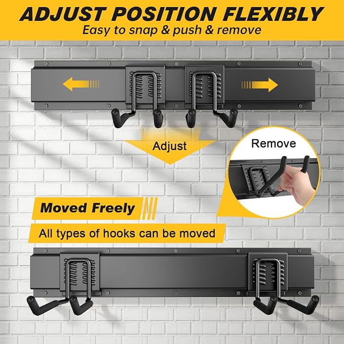 32 Inches Garage Storage, Garage Organization, Wall Mount Garden Tool Organizer - Image 3