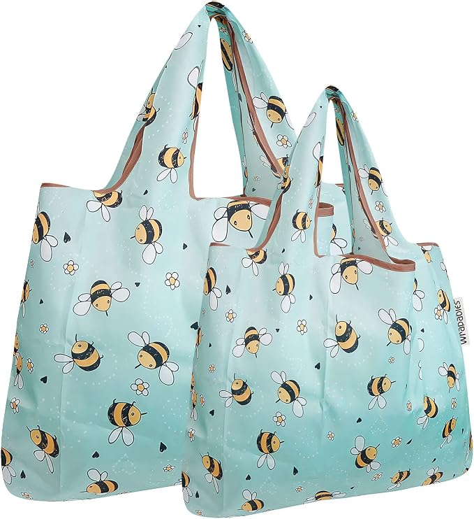 allydrew Large Foldable Tote Nylon Reusable Grocery Bag by allydrew