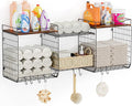 【2 PACK】3-Tier Wall Mounted Wire Baskets Work As-Laundry Room Shelves Over The by LIDTOP