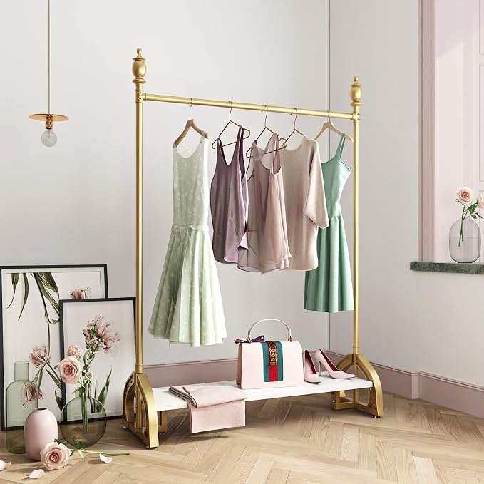Gold Clothing Rack, Boutique Gold Clothes Racks - Image 3