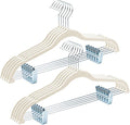 HOUSE DAY Velvet Hangers with Adjustable Clips 10 Pack, Non-Slip Suit Organizer by HOUSEDAY