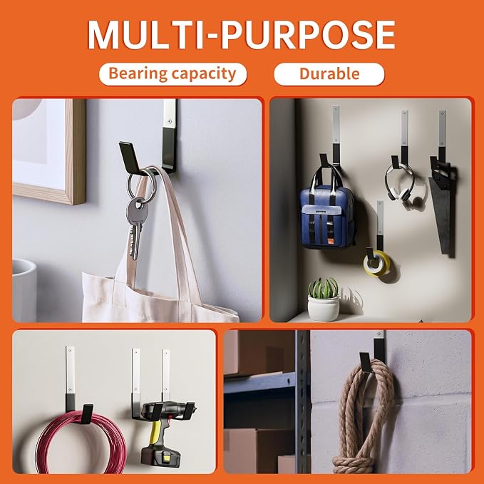 Heavy Duty Steel Hooks, Garage Storage Utility Hooks, Heavy Duty Tool Organizer - Image 6