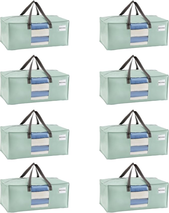 VENO 8 Pack Heavy Duty Moving Bags, Christmas Storage Bins by Veno