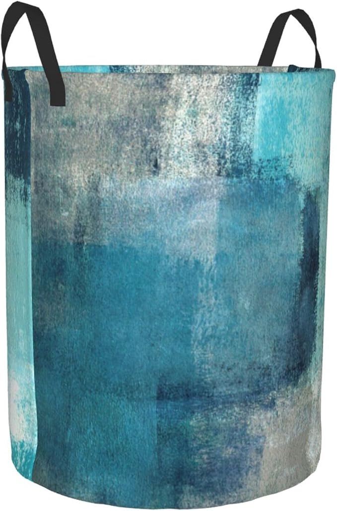 Teal Laundry Basket Storage Bin Foldable Laundry Hamper Clothes Storage Bucket - Image 2