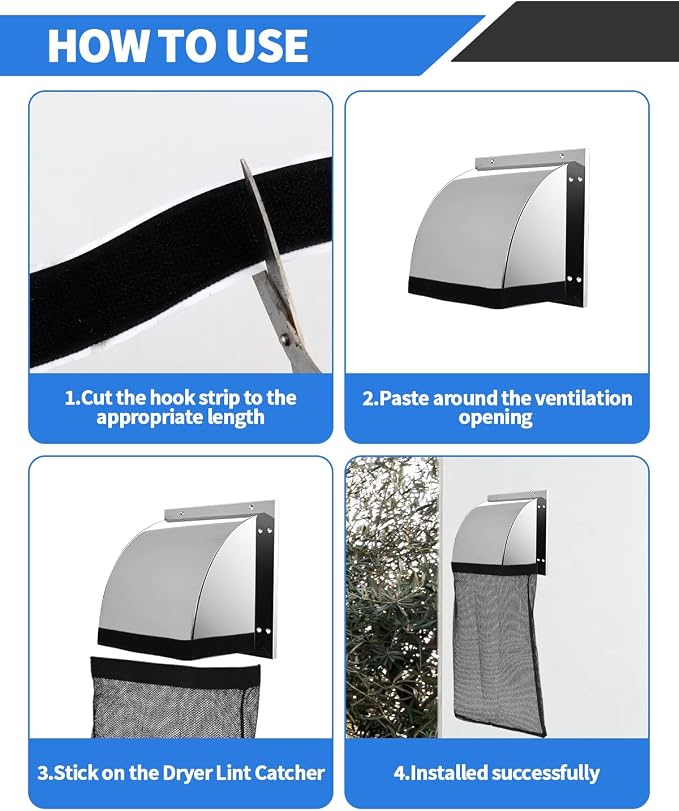 4 PCS Dryer Vent Lint Bags, Lint Catcher - Image 6