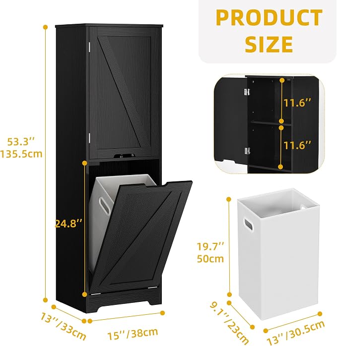 DWVO Tilt Out Laundry Hamper - Image 2