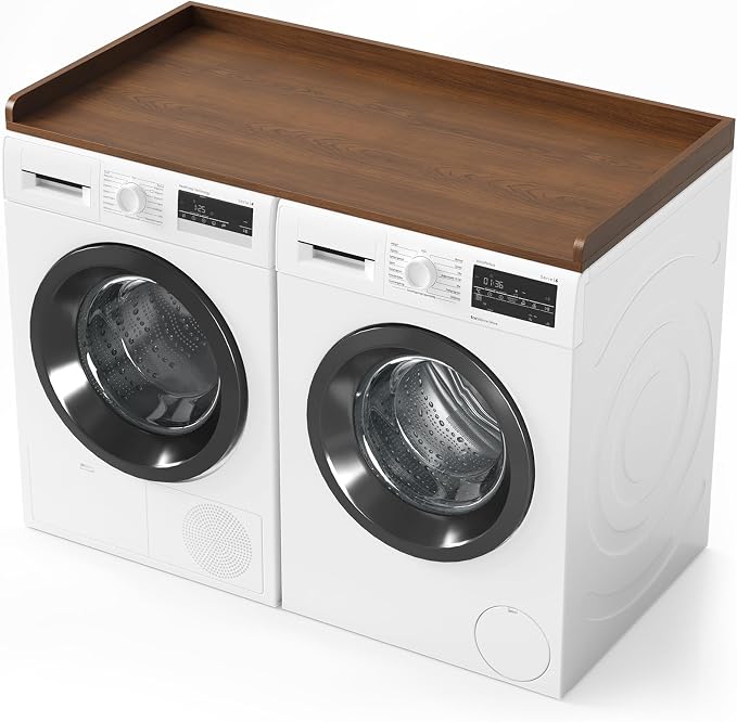SpaceAid Washer Dryer Countertop, Laundry Wood Shelf Topper by SpaceAid
