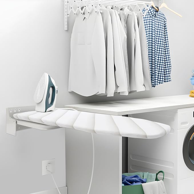 Wall Mounted Ironing Board 37.4" X 7.5" Foldable Iron Board Wall Mount Mini - Image 2