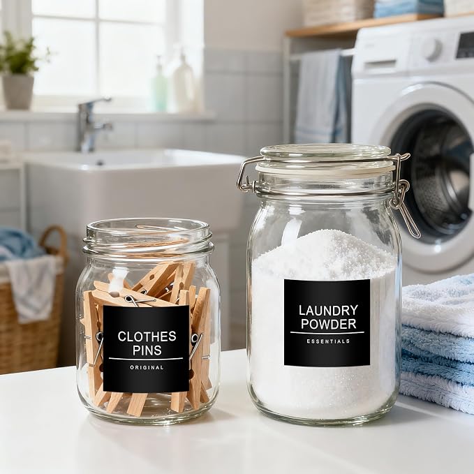 Laundry Room Labels Waterproof 36 Minimalist Home Organization Labels - Image 5