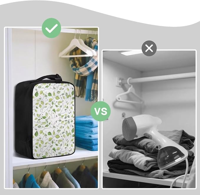 Green Leaves Portable Steamer Storage Bag - Image 4