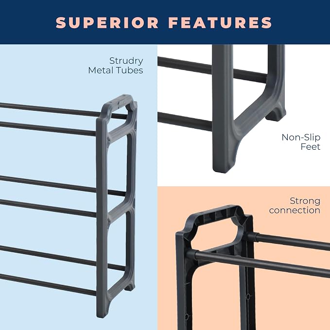 Happhom 3-Tier Expandable Shoe Organizer - Image 4