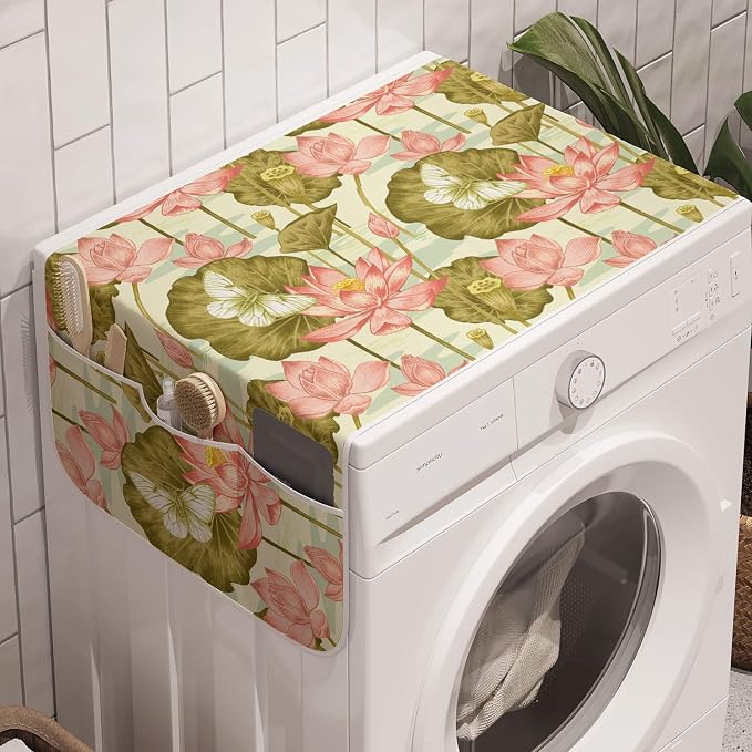 Ambesonne Asian Washing Machine Organizer, Exotic Foliage by Ambesonne