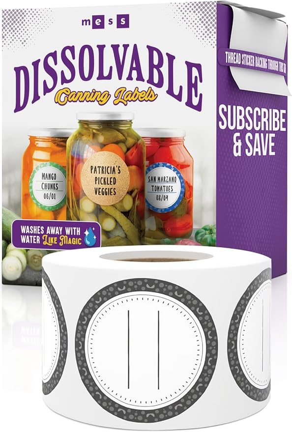Easy Remove Dissolvable Canning Labels by MESS