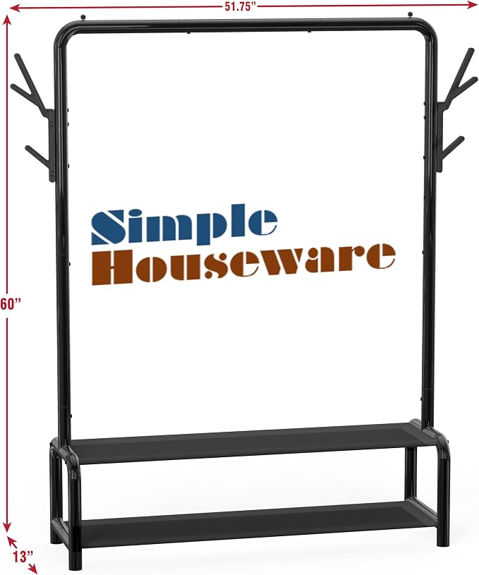 Simple Houseware 52-Inch Freestanding Closet Garment Rack - Image 5