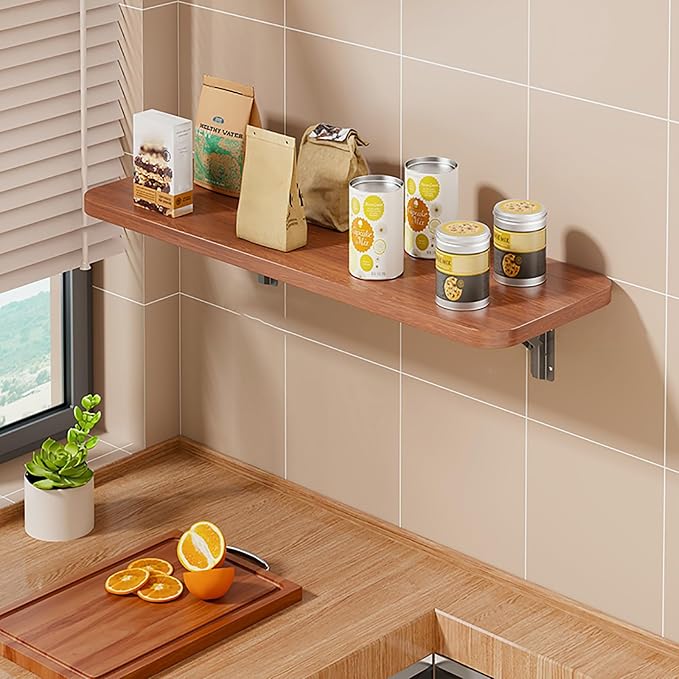 Wall Mounted Folding Table Desk Kitchen Dining Table Floating Foldable Table by Unknown