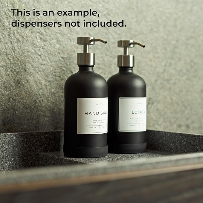 Waterproof Labels for Amber Glass Soap Dispenser and Plastic Bottles - Image 9