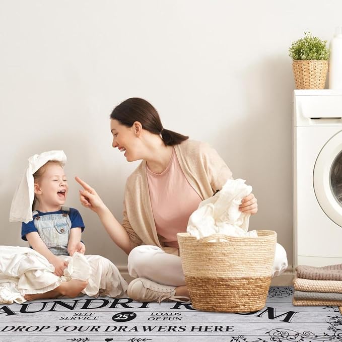 Lahome Remi Farmhouse Laundry Room Rug Runner 20"x59" Laundry Rugs and Mats - Image 2