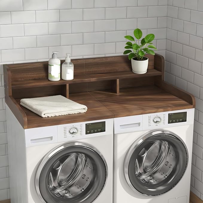 Washer Dryer Countertop with Non-Slip Pads&Edge Guard–Laundry Countertop Over by Unknown