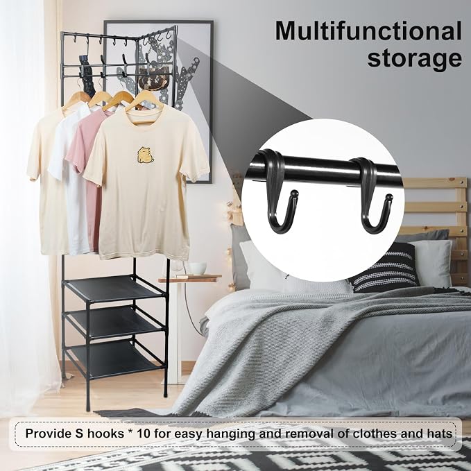 Corner Hall Tree, Freestanding Coat Rack - Image 4