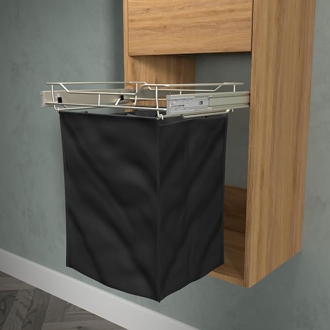 Classic 16.5" Full Extension Pullout Laundry Hamper - Image 2