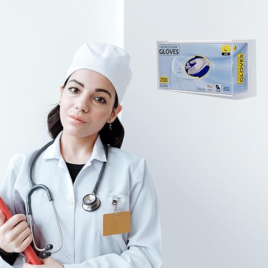 Acrylic Glove Box Holder Wall Mount Disposable Glove Dispenser Storage Organizer - Image 5