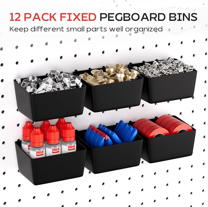300PCS Pegboard Hooks Kit, Peg Board Organizer Accessories - Image 4