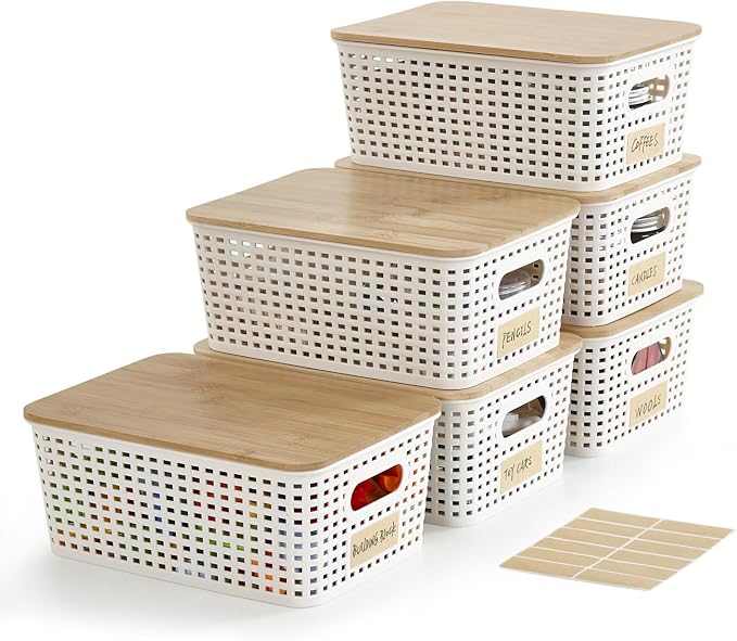Small Plastic Storage Bins by Bagnizer