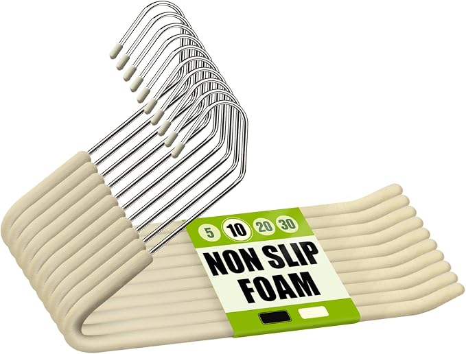 Spring Fever Open Ended Non Slip Sponge Padded Pants Hangers by SpringFever