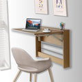 Wall Mounted Folding Table, Floating Wall Desk Fold Down by SKVSKV