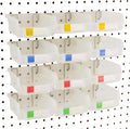 Pegboard Bins - 12 Pack Clear - Hooks to Any Peg Board - Organize Hardware by RightArrange