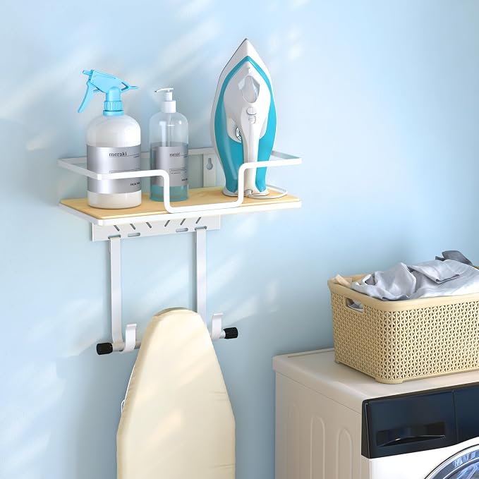 efluky Ironing Board Hanger Wall Mount, Ironing Board Holder Organizer - Image 6
