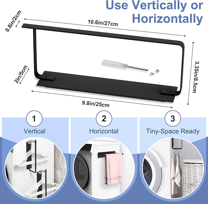 2 Pack Magnetic Hanger Holder for Laundry Room, Space-Saving Hanger Organizer - Image 3