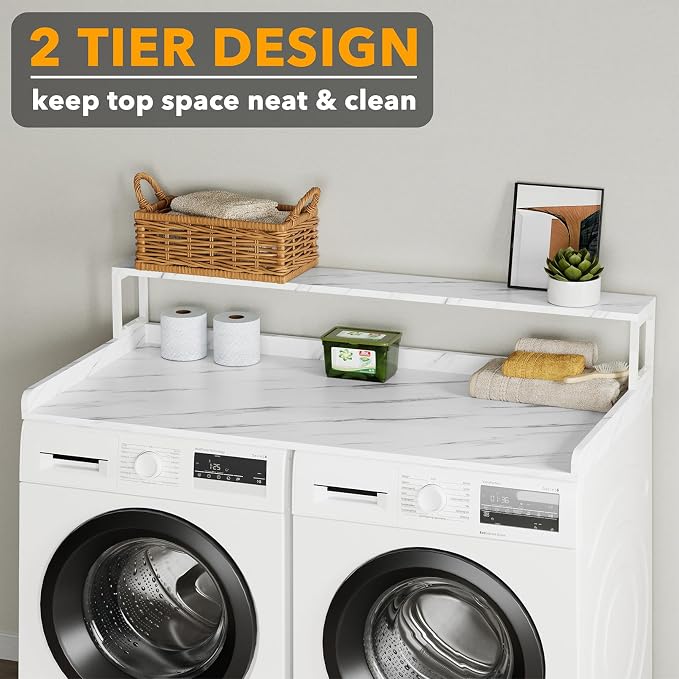 SpaceAid 2-Tier Washer Dryer Countertop, Laundry Topper - Image 5
