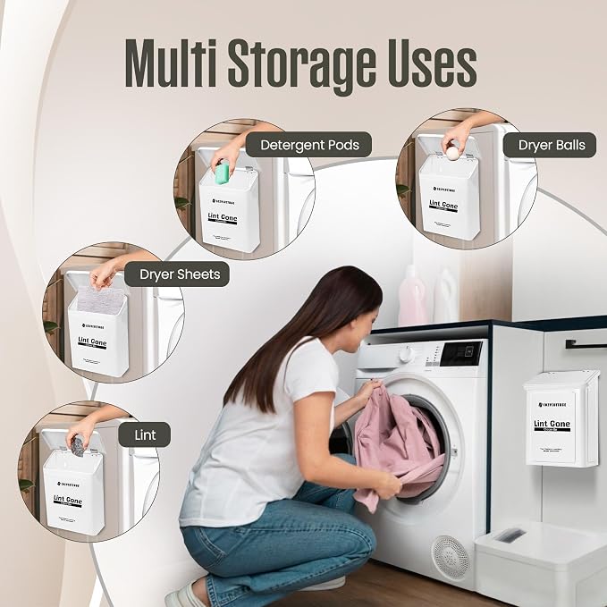 COZYCOTTAGE Magnetic Lint Bin for Laundry Room - Image 5