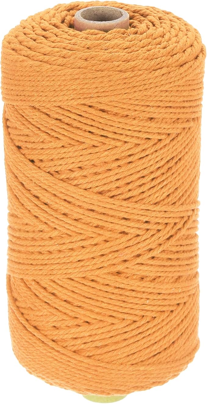 HARFINGTON Natural Macrame Cord 2mm x 220 Yards 3 Strand Twisted Cotton Macrame by HARFINGTON