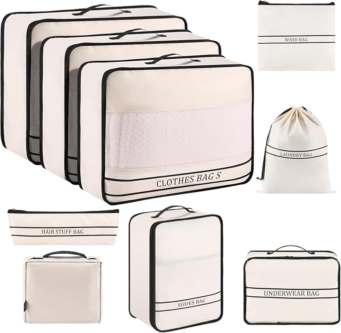 9 Set Packing Cubes Luggage Packing Organizers by Ougrand