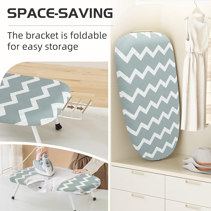 Mini Ironing Board Tabletop Ironing Board Compact Foldable Iron Board Thick - Image 7