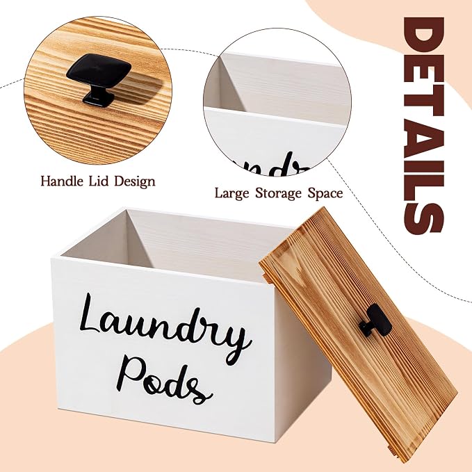 Dandat 3 Pcs Dryer Sheet Holder Laundry Pod Holder Scent Booster Container Set - Image 5