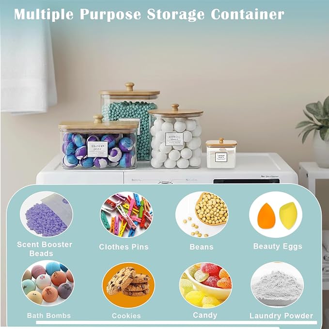 4 packs Laundry Pod Containers for Storage & Organization, Solution featuring - Image 2