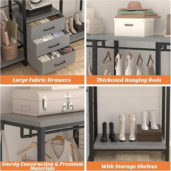 Aheaplus Garment Rack Heavy Duty Clothes Rack - Image 4