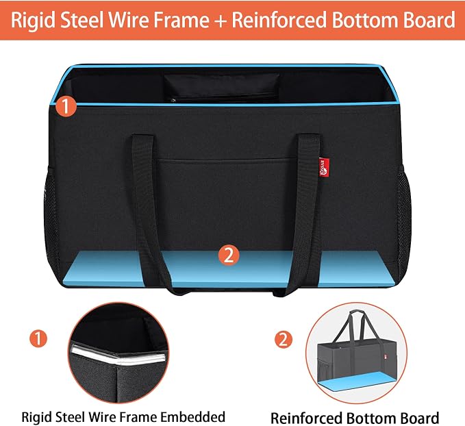 Extra Large Utility Tote Bag, Foldable Reusable Grocery Bags - Image 6