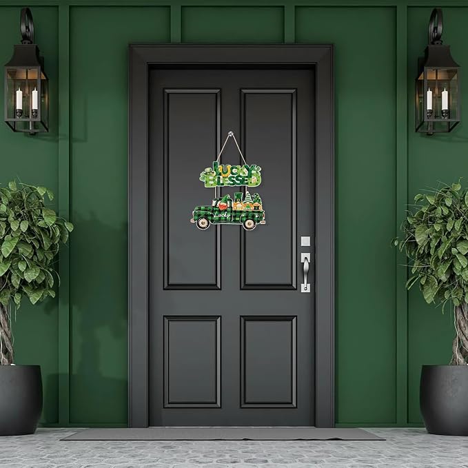 Ausril St Patricks Day Door Decorations, Irish Blessing Sign - Image 5